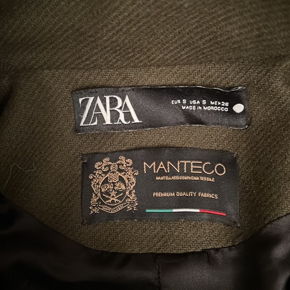 ZARA GOLD BUTTON WOOL BLEND COAT - Picture 6 of 7